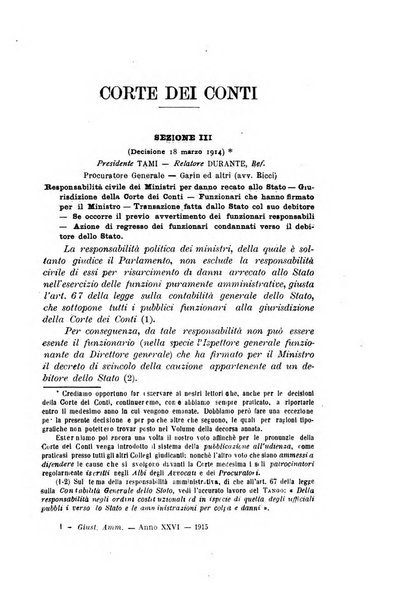 La giustizia amministrativa raccolta di decisioni e pareri del Consiglio di Stato, decisioni della Corte dei conti, sentenze della Cassazione di Roma, e decisioni delle Giunte provinciali amministrative