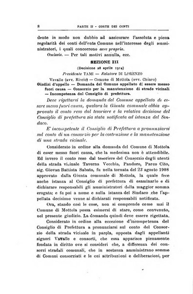 La giustizia amministrativa raccolta di decisioni e pareri del Consiglio di Stato, decisioni della Corte dei conti, sentenze della Cassazione di Roma, e decisioni delle Giunte provinciali amministrative