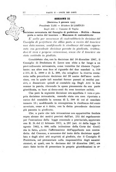 La giustizia amministrativa raccolta di decisioni e pareri del Consiglio di Stato, decisioni della Corte dei conti, sentenze della Cassazione di Roma, e decisioni delle Giunte provinciali amministrative