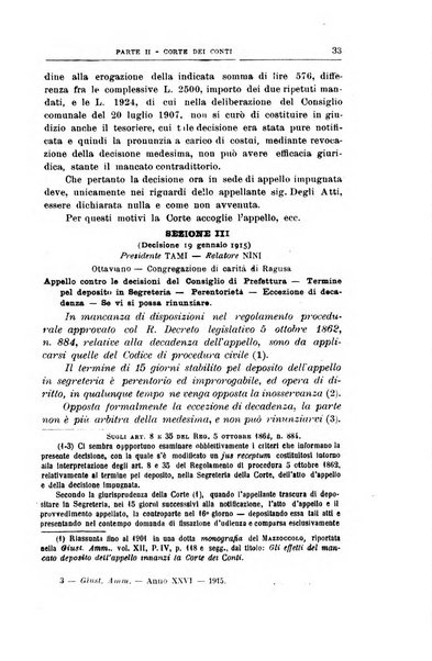 La giustizia amministrativa raccolta di decisioni e pareri del Consiglio di Stato, decisioni della Corte dei conti, sentenze della Cassazione di Roma, e decisioni delle Giunte provinciali amministrative