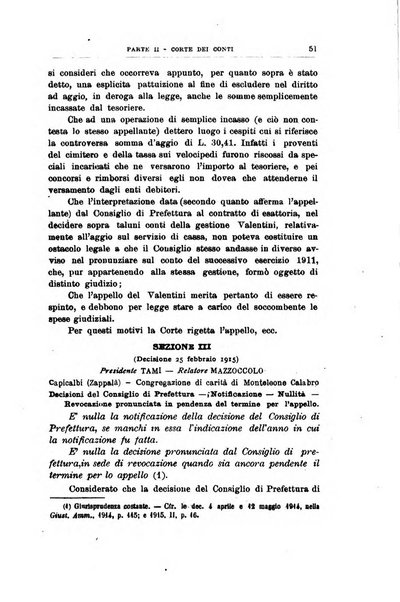 La giustizia amministrativa raccolta di decisioni e pareri del Consiglio di Stato, decisioni della Corte dei conti, sentenze della Cassazione di Roma, e decisioni delle Giunte provinciali amministrative