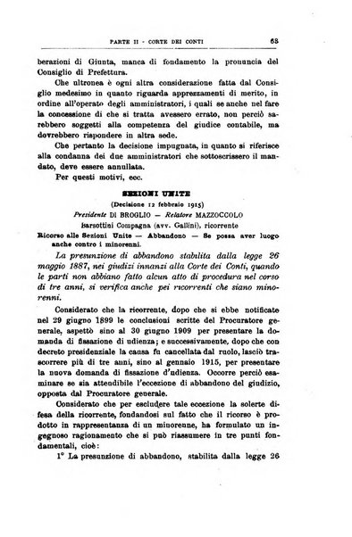 La giustizia amministrativa raccolta di decisioni e pareri del Consiglio di Stato, decisioni della Corte dei conti, sentenze della Cassazione di Roma, e decisioni delle Giunte provinciali amministrative