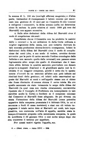 La giustizia amministrativa raccolta di decisioni e pareri del Consiglio di Stato, decisioni della Corte dei conti, sentenze della Cassazione di Roma, e decisioni delle Giunte provinciali amministrative