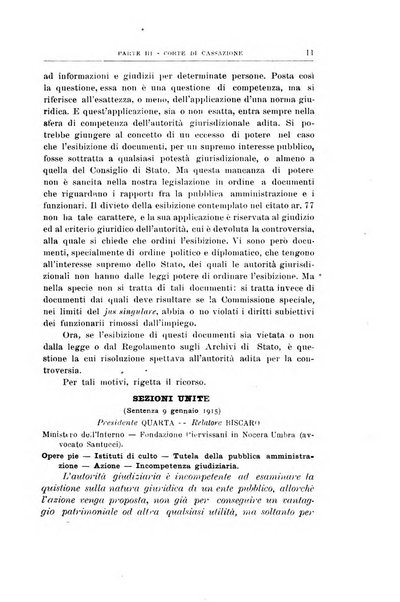 La giustizia amministrativa raccolta di decisioni e pareri del Consiglio di Stato, decisioni della Corte dei conti, sentenze della Cassazione di Roma, e decisioni delle Giunte provinciali amministrative