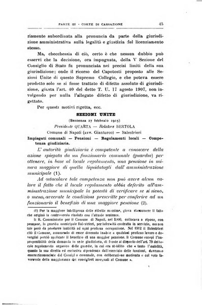 La giustizia amministrativa raccolta di decisioni e pareri del Consiglio di Stato, decisioni della Corte dei conti, sentenze della Cassazione di Roma, e decisioni delle Giunte provinciali amministrative