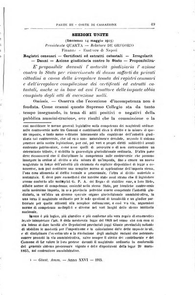 La giustizia amministrativa raccolta di decisioni e pareri del Consiglio di Stato, decisioni della Corte dei conti, sentenze della Cassazione di Roma, e decisioni delle Giunte provinciali amministrative