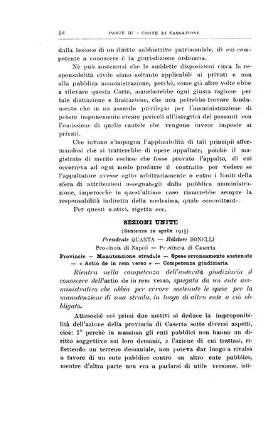 La giustizia amministrativa raccolta di decisioni e pareri del Consiglio di Stato, decisioni della Corte dei conti, sentenze della Cassazione di Roma, e decisioni delle Giunte provinciali amministrative