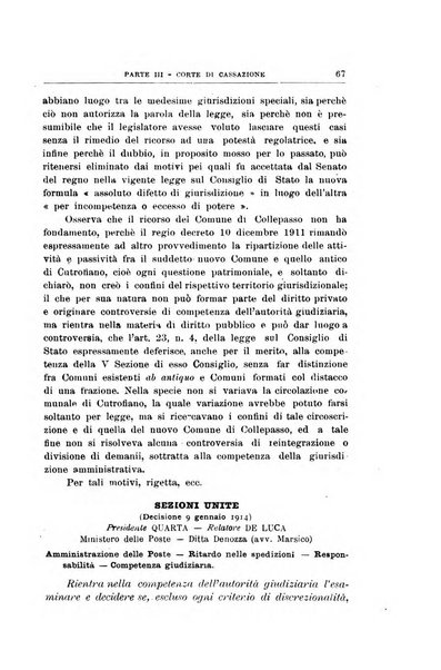 La giustizia amministrativa raccolta di decisioni e pareri del Consiglio di Stato, decisioni della Corte dei conti, sentenze della Cassazione di Roma, e decisioni delle Giunte provinciali amministrative