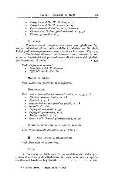 La giustizia amministrativa raccolta di decisioni e pareri del Consiglio di Stato, decisioni della Corte dei conti, sentenze della Cassazione di Roma, e decisioni delle Giunte provinciali amministrative