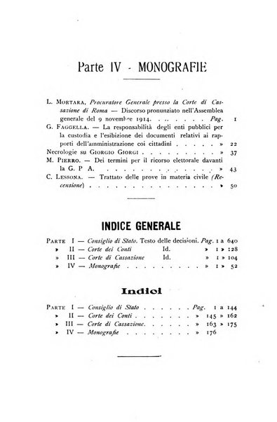 La giustizia amministrativa raccolta di decisioni e pareri del Consiglio di Stato, decisioni della Corte dei conti, sentenze della Cassazione di Roma, e decisioni delle Giunte provinciali amministrative