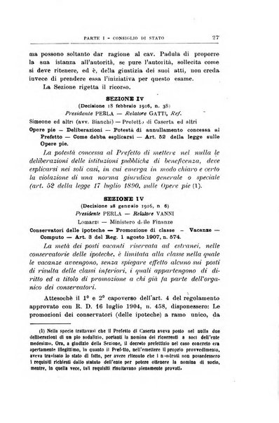 La giustizia amministrativa raccolta di decisioni e pareri del Consiglio di Stato, decisioni della Corte dei conti, sentenze della Cassazione di Roma, e decisioni delle Giunte provinciali amministrative