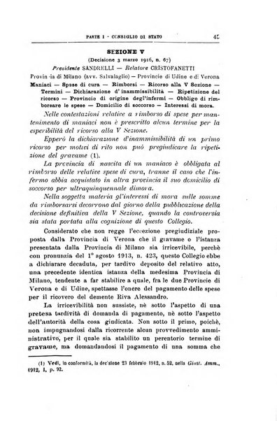 La giustizia amministrativa raccolta di decisioni e pareri del Consiglio di Stato, decisioni della Corte dei conti, sentenze della Cassazione di Roma, e decisioni delle Giunte provinciali amministrative