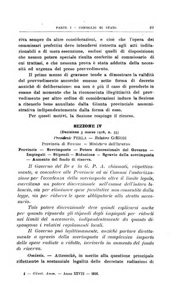 La giustizia amministrativa raccolta di decisioni e pareri del Consiglio di Stato, decisioni della Corte dei conti, sentenze della Cassazione di Roma, e decisioni delle Giunte provinciali amministrative