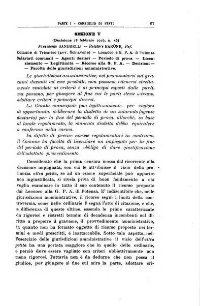 La giustizia amministrativa raccolta di decisioni e pareri del Consiglio di Stato, decisioni della Corte dei conti, sentenze della Cassazione di Roma, e decisioni delle Giunte provinciali amministrative