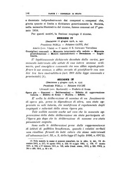 La giustizia amministrativa raccolta di decisioni e pareri del Consiglio di Stato, decisioni della Corte dei conti, sentenze della Cassazione di Roma, e decisioni delle Giunte provinciali amministrative