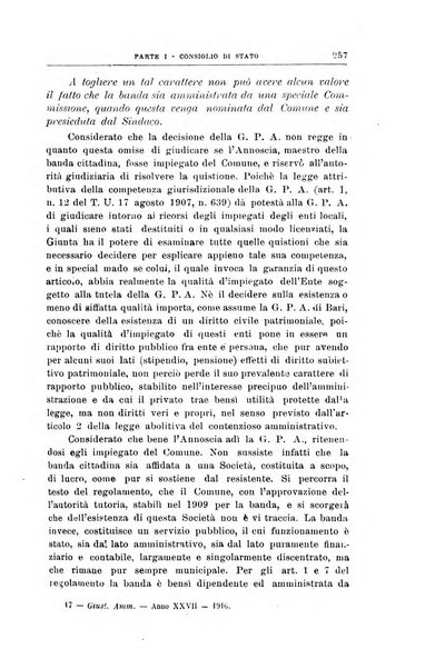 La giustizia amministrativa raccolta di decisioni e pareri del Consiglio di Stato, decisioni della Corte dei conti, sentenze della Cassazione di Roma, e decisioni delle Giunte provinciali amministrative