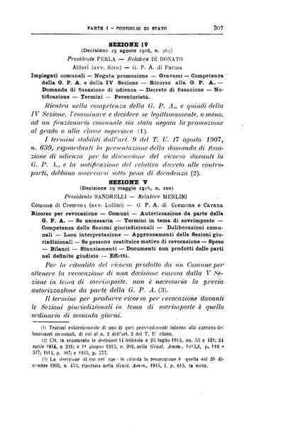 La giustizia amministrativa raccolta di decisioni e pareri del Consiglio di Stato, decisioni della Corte dei conti, sentenze della Cassazione di Roma, e decisioni delle Giunte provinciali amministrative