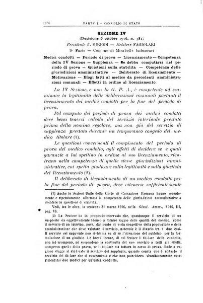 La giustizia amministrativa raccolta di decisioni e pareri del Consiglio di Stato, decisioni della Corte dei conti, sentenze della Cassazione di Roma, e decisioni delle Giunte provinciali amministrative