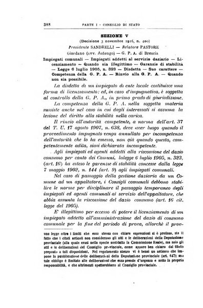 La giustizia amministrativa raccolta di decisioni e pareri del Consiglio di Stato, decisioni della Corte dei conti, sentenze della Cassazione di Roma, e decisioni delle Giunte provinciali amministrative