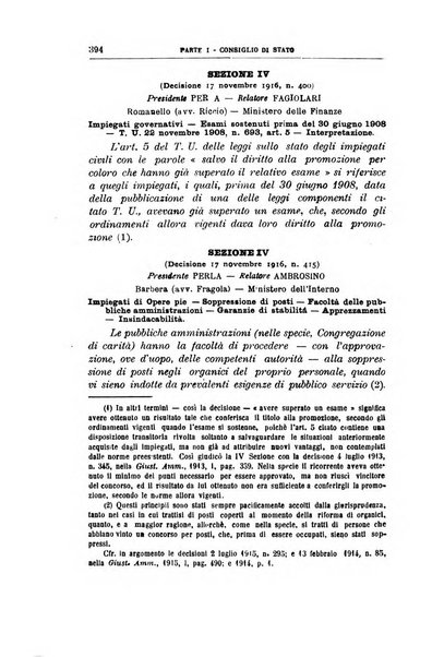 La giustizia amministrativa raccolta di decisioni e pareri del Consiglio di Stato, decisioni della Corte dei conti, sentenze della Cassazione di Roma, e decisioni delle Giunte provinciali amministrative