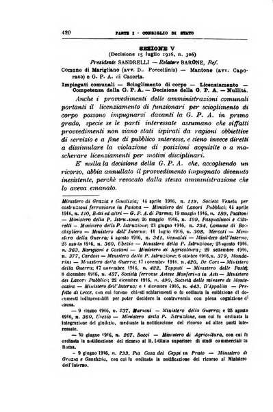 La giustizia amministrativa raccolta di decisioni e pareri del Consiglio di Stato, decisioni della Corte dei conti, sentenze della Cassazione di Roma, e decisioni delle Giunte provinciali amministrative