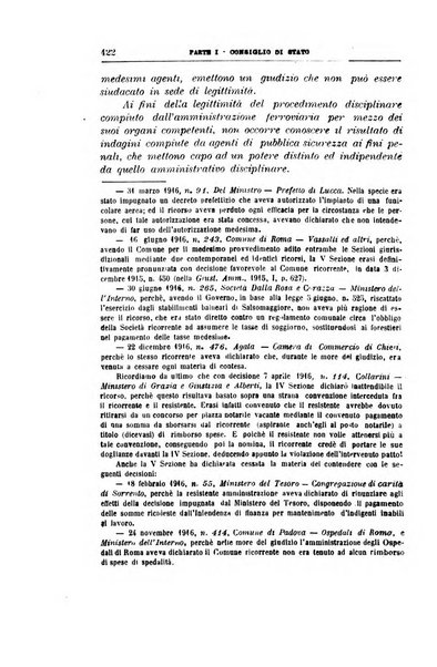 La giustizia amministrativa raccolta di decisioni e pareri del Consiglio di Stato, decisioni della Corte dei conti, sentenze della Cassazione di Roma, e decisioni delle Giunte provinciali amministrative