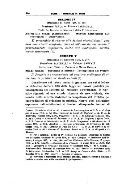 La giustizia amministrativa raccolta di decisioni e pareri del Consiglio di Stato, decisioni della Corte dei conti, sentenze della Cassazione di Roma, e decisioni delle Giunte provinciali amministrative