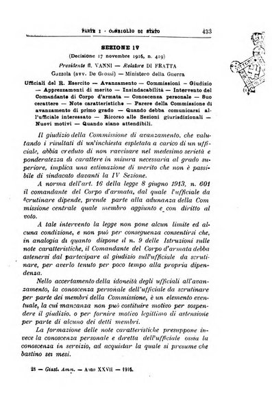 La giustizia amministrativa raccolta di decisioni e pareri del Consiglio di Stato, decisioni della Corte dei conti, sentenze della Cassazione di Roma, e decisioni delle Giunte provinciali amministrative