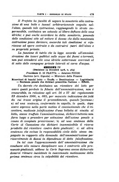 La giustizia amministrativa raccolta di decisioni e pareri del Consiglio di Stato, decisioni della Corte dei conti, sentenze della Cassazione di Roma, e decisioni delle Giunte provinciali amministrative