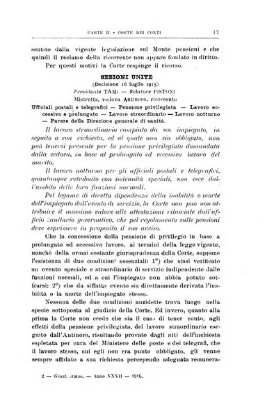 La giustizia amministrativa raccolta di decisioni e pareri del Consiglio di Stato, decisioni della Corte dei conti, sentenze della Cassazione di Roma, e decisioni delle Giunte provinciali amministrative