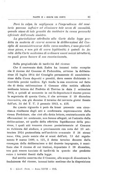 La giustizia amministrativa raccolta di decisioni e pareri del Consiglio di Stato, decisioni della Corte dei conti, sentenze della Cassazione di Roma, e decisioni delle Giunte provinciali amministrative