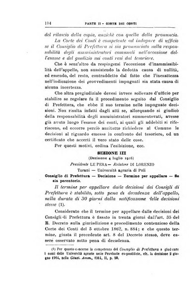 La giustizia amministrativa raccolta di decisioni e pareri del Consiglio di Stato, decisioni della Corte dei conti, sentenze della Cassazione di Roma, e decisioni delle Giunte provinciali amministrative