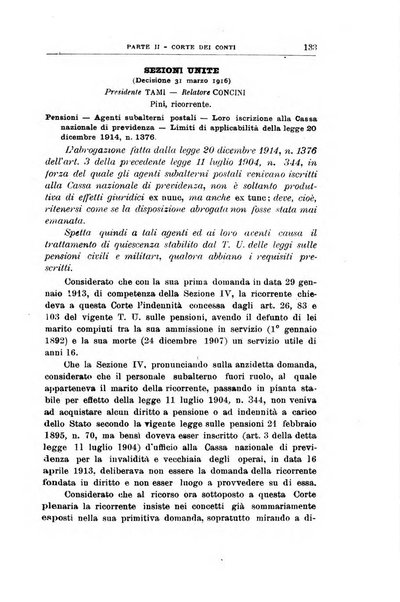 La giustizia amministrativa raccolta di decisioni e pareri del Consiglio di Stato, decisioni della Corte dei conti, sentenze della Cassazione di Roma, e decisioni delle Giunte provinciali amministrative