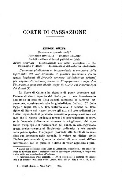 La giustizia amministrativa raccolta di decisioni e pareri del Consiglio di Stato, decisioni della Corte dei conti, sentenze della Cassazione di Roma, e decisioni delle Giunte provinciali amministrative