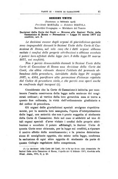 La giustizia amministrativa raccolta di decisioni e pareri del Consiglio di Stato, decisioni della Corte dei conti, sentenze della Cassazione di Roma, e decisioni delle Giunte provinciali amministrative