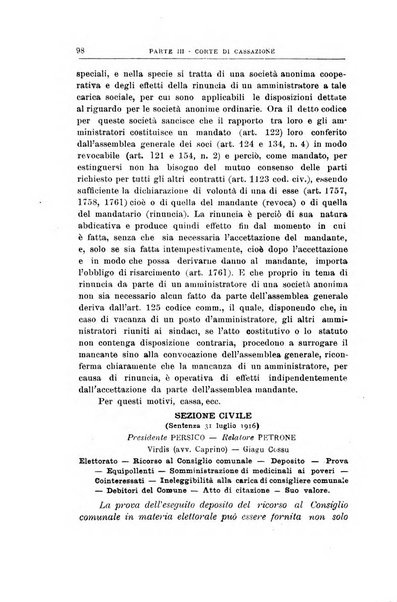 La giustizia amministrativa raccolta di decisioni e pareri del Consiglio di Stato, decisioni della Corte dei conti, sentenze della Cassazione di Roma, e decisioni delle Giunte provinciali amministrative