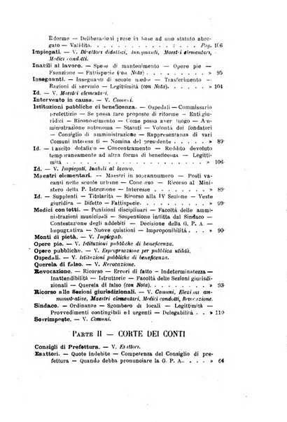 La giustizia amministrativa raccolta di decisioni e pareri del Consiglio di Stato, decisioni della Corte dei conti, sentenze della Cassazione di Roma, e decisioni delle Giunte provinciali amministrative