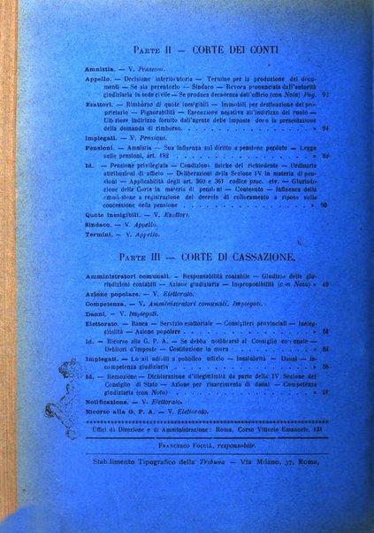 La giustizia amministrativa raccolta di decisioni e pareri del Consiglio di Stato, decisioni della Corte dei conti, sentenze della Cassazione di Roma, e decisioni delle Giunte provinciali amministrative