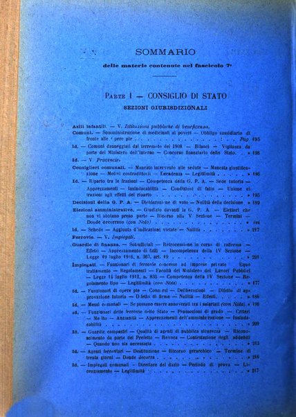 La giustizia amministrativa raccolta di decisioni e pareri del Consiglio di Stato, decisioni della Corte dei conti, sentenze della Cassazione di Roma, e decisioni delle Giunte provinciali amministrative