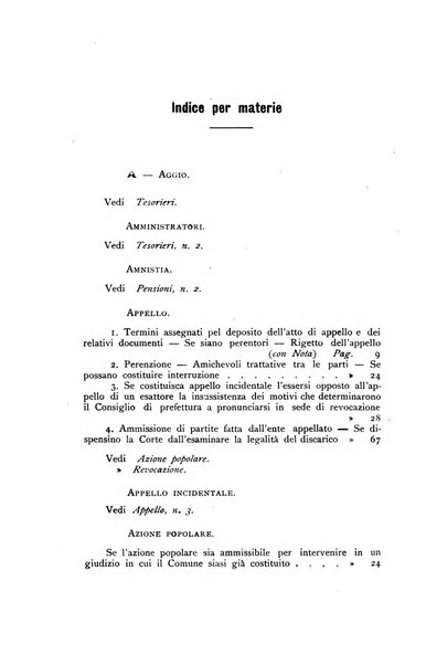 La giustizia amministrativa raccolta di decisioni e pareri del Consiglio di Stato, decisioni della Corte dei conti, sentenze della Cassazione di Roma, e decisioni delle Giunte provinciali amministrative