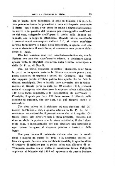 La giustizia amministrativa raccolta di decisioni e pareri del Consiglio di Stato, decisioni della Corte dei conti, sentenze della Cassazione di Roma, e decisioni delle Giunte provinciali amministrative