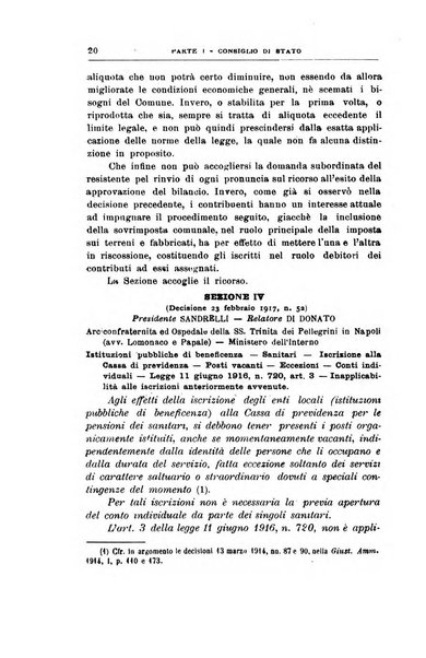 La giustizia amministrativa raccolta di decisioni e pareri del Consiglio di Stato, decisioni della Corte dei conti, sentenze della Cassazione di Roma, e decisioni delle Giunte provinciali amministrative