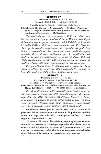 La giustizia amministrativa raccolta di decisioni e pareri del Consiglio di Stato, decisioni della Corte dei conti, sentenze della Cassazione di Roma, e decisioni delle Giunte provinciali amministrative