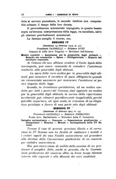 La giustizia amministrativa raccolta di decisioni e pareri del Consiglio di Stato, decisioni della Corte dei conti, sentenze della Cassazione di Roma, e decisioni delle Giunte provinciali amministrative