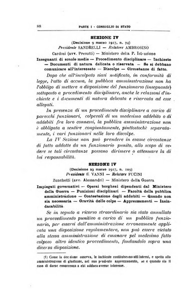 La giustizia amministrativa raccolta di decisioni e pareri del Consiglio di Stato, decisioni della Corte dei conti, sentenze della Cassazione di Roma, e decisioni delle Giunte provinciali amministrative