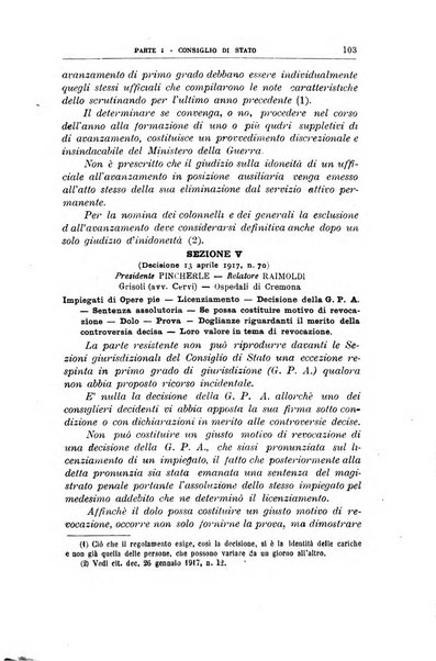 La giustizia amministrativa raccolta di decisioni e pareri del Consiglio di Stato, decisioni della Corte dei conti, sentenze della Cassazione di Roma, e decisioni delle Giunte provinciali amministrative