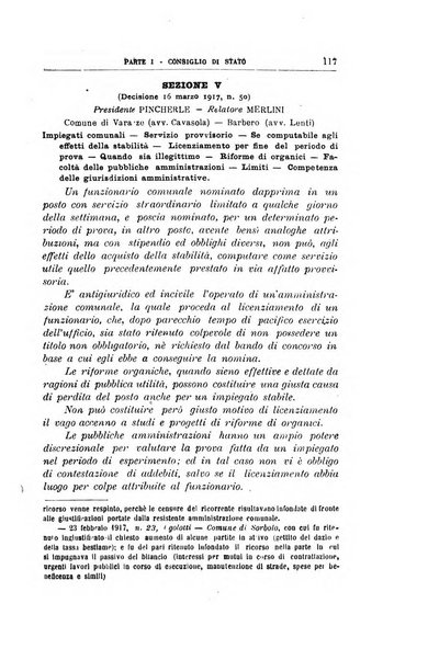 La giustizia amministrativa raccolta di decisioni e pareri del Consiglio di Stato, decisioni della Corte dei conti, sentenze della Cassazione di Roma, e decisioni delle Giunte provinciali amministrative