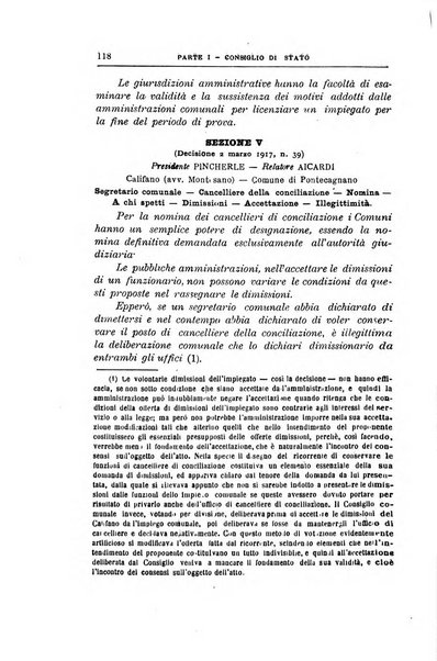 La giustizia amministrativa raccolta di decisioni e pareri del Consiglio di Stato, decisioni della Corte dei conti, sentenze della Cassazione di Roma, e decisioni delle Giunte provinciali amministrative