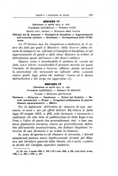 La giustizia amministrativa raccolta di decisioni e pareri del Consiglio di Stato, decisioni della Corte dei conti, sentenze della Cassazione di Roma, e decisioni delle Giunte provinciali amministrative