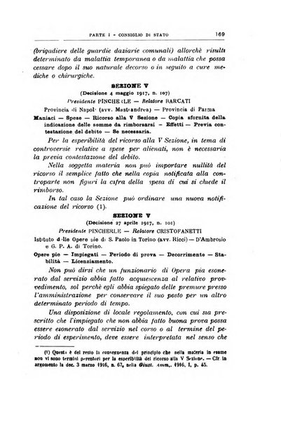 La giustizia amministrativa raccolta di decisioni e pareri del Consiglio di Stato, decisioni della Corte dei conti, sentenze della Cassazione di Roma, e decisioni delle Giunte provinciali amministrative